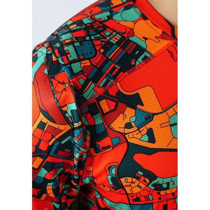 Kaos Olahraga Pria - Trijee Numa Men Jersey Short Sleeve (Turqoise Orange)