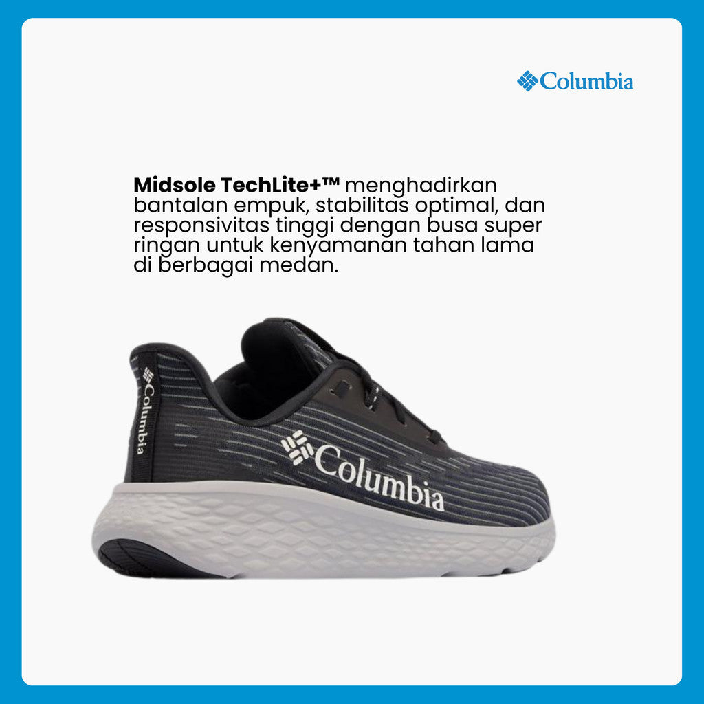 Sepatu Lari Pria - Columbia Men's Konos Swift Running Shoes - Black/Sea Salt