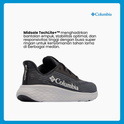 Sepatu Lari Pria - Columbia Men's Konos Swift Running Shoes - Black/Sea Salt