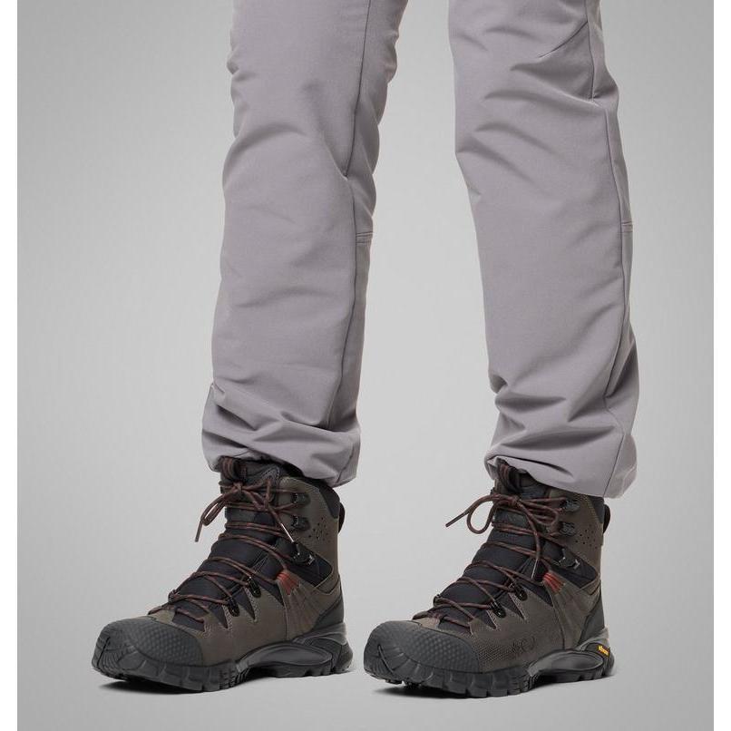 Sepatu Hiking Boots Pria - Columbia Men's GeoTerra™ OutDry™ Leather Hiking Boot - Black/Spice