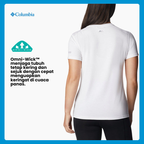 Kaos Lari Trail Wanita - Columbia Women's W Endless Trail Run Tee - White