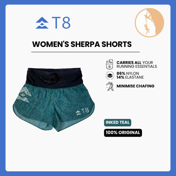 T8 Women's Sherpa Shorts (Inked Teal) - Celana Lari