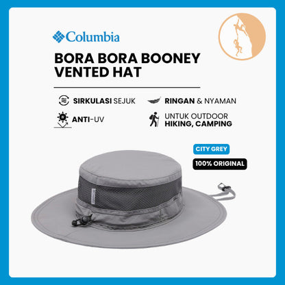 Topi Hiking Outdoor Columbia Bora Bora Booney (City Grey) – Bucket Hat Anti UV, Breathable & Adjustable