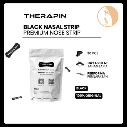 THERAPIN Black Nasal Strip | 30 Pcs Premium Nose Strip