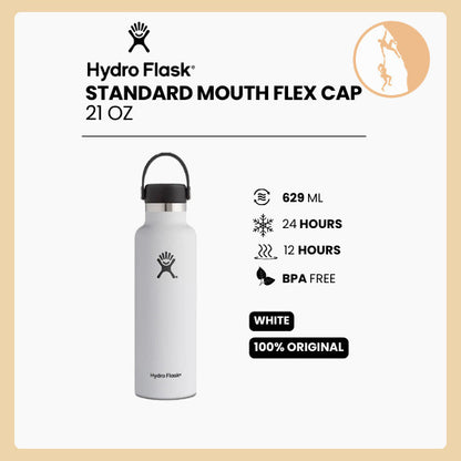 Hydro Flask Standard Mouth Flex Cap 21oz/621ml - WHITE