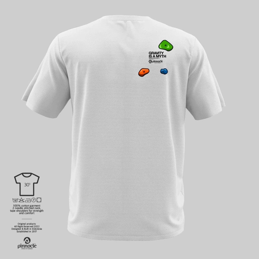 Pinnacle T-Shirt Gravity is A Myth - White