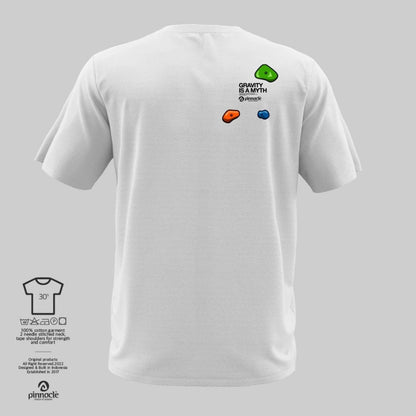 Pinnacle T-Shirt Gravity is A Myth - White