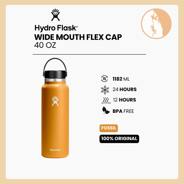 Hydro Flask Wide Mouth Flex Cap 40oz/1182 ml - FOSSIL