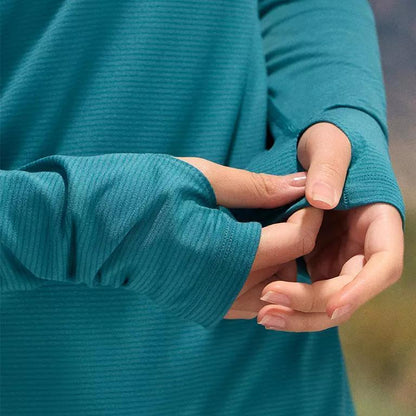Atasan Olahraga Wanita - Columbia Women's Endless Trail Half Zip Mesh Long Sleeve Shirt
