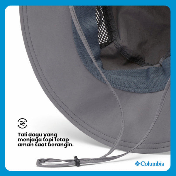 Topi Hiking Outdoor Columbia Bora Bora Booney (City Grey) – Bucket Hat Anti UV, Breathable & Adjustable