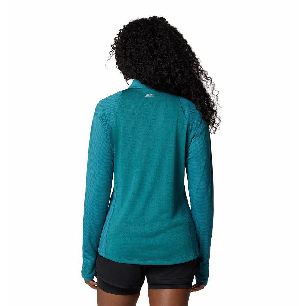 Atasan Olahraga Wanita - Columbia Women's Endless Trail Half Zip Mesh Long Sleeve Shirt