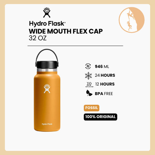 Hydro Flask Wide Mouth Flex Cap 32oz/946 ml - FOSSIL