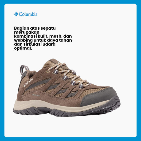Sepatu Gunung/Hiking Wanita - Columbia Women's Crestwood™ Waterproof - Pebble/Oxygen