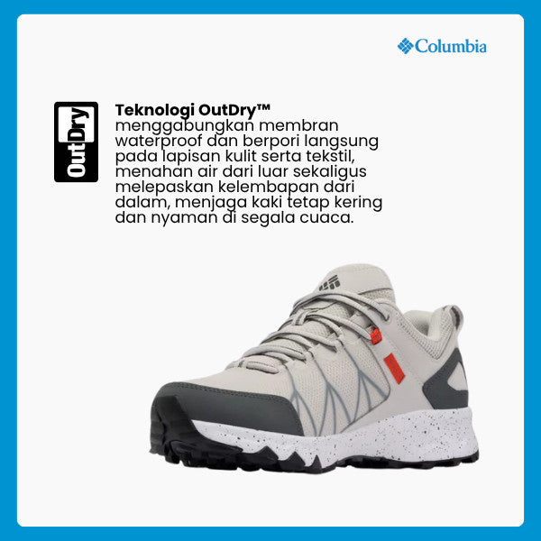 Sepatu Hiking Pria Waterproof - Columbia Men's Peakfreak™ II Outdry™ Hiking Shoe (Moonstone/Red Quartz)