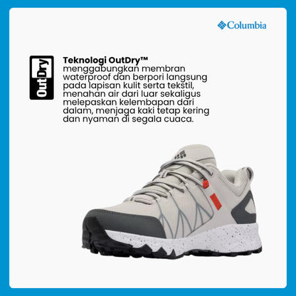 Sepatu Hiking Pria Waterproof - Columbia Men's Peakfreak™ II Outdry™ Hiking Shoe (Moonstone/Red Quartz)