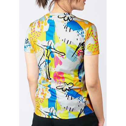 Kaos Olahraga Wanita - Trijee Norinda Women Short Sleeve (White Lime)