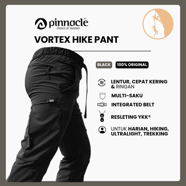 Celana Gunung/Hiking Pria - Pinnacle Vortex Hike Pant (Black)