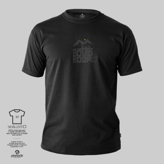 Pinnacle T-Shirt Dark Silhouette - Black