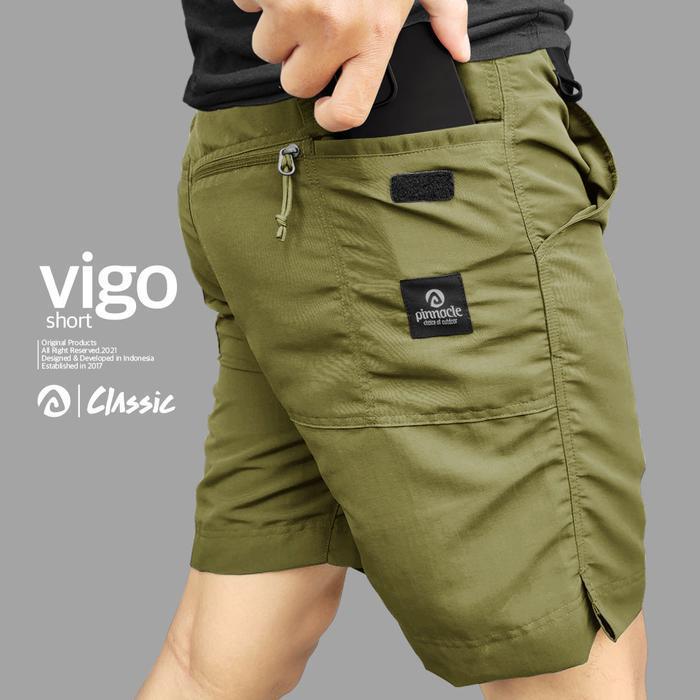 Celana Pendek Outdoor/Hiking Pria - Pinnacle Vigo Classic Short - Green Olive
