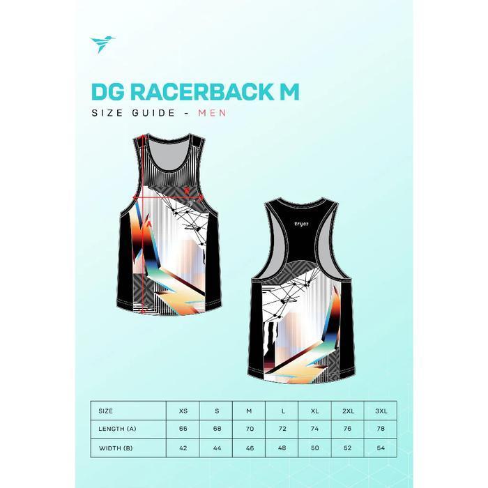 Kaos Tank Top Lari/Olahraga Pria - Trijee DG Racerback Men (Duochrome Glitch)