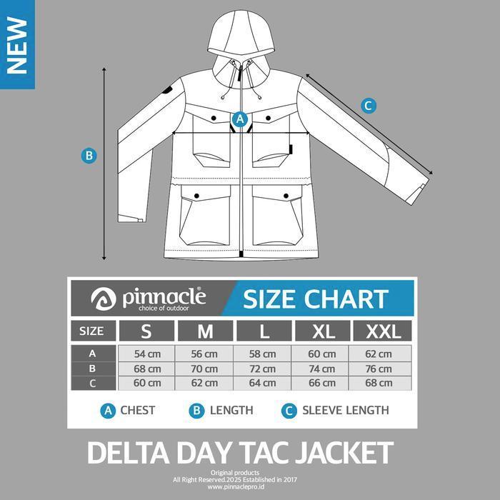 Jaket Pria Ripstop Multi Saku - Pinnacle Delta Day Tac Jacket (Black)