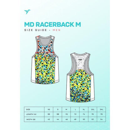 Kaos Singlet/Tank Top Lari Pria - Trijee MD Racerback Men (Multi Dots)