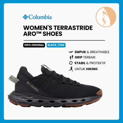 Sepatu Hiking Wanita Breathable - Columbia Women's Terrastride ARO™ Shoe (Black/Tusk)