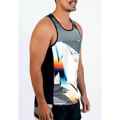 Kaos Tank Top Lari/Olahraga Pria - Trijee DG Racerback Men (Duochrome Glitch)