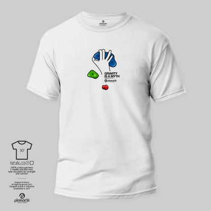 Pinnacle T-Shirt Gravity is A Myth - White