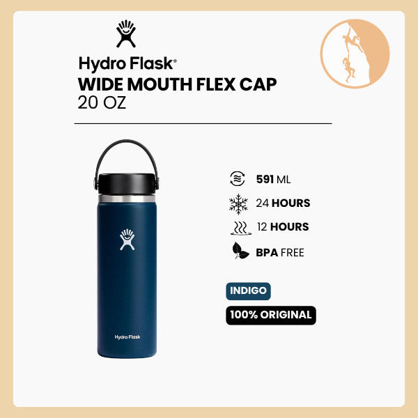 Hydro Flask Wide Mouth Flex Cap 20oz/591 ml - INDIGO