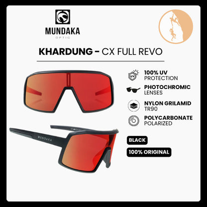 Mundaka Optic KHARDUNG (Black / CX Full Revo) - Eyewear/Sunglasses/Kacamata Sport