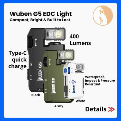 WUBEN G5 Flashlight 400 Lumens– Compact, Bright & Durable