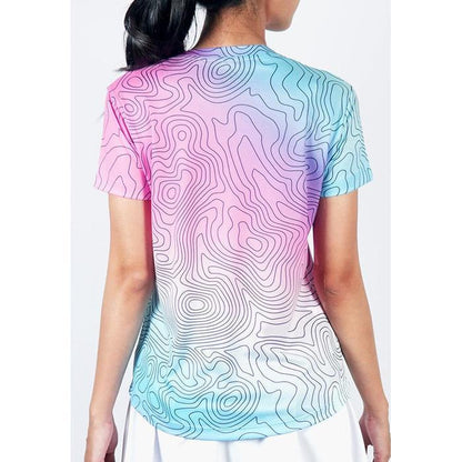 Kaos Olahraga Dry Fit Wanita - Trijee Madalena II / Women Short Sleeve (White Contour)