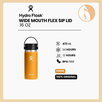 Hydro Flask Wide Mouth Flex Sip Lid 16oz/473 ml - FOSSIL