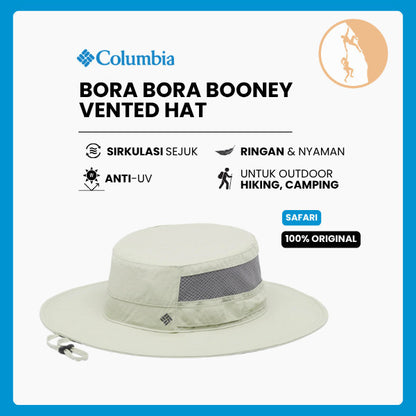 Topi Hiking Outdoor Columbia Bora Bora Booney (Safari) – Bucket Hat Anti UV, Breathable & Adjustable