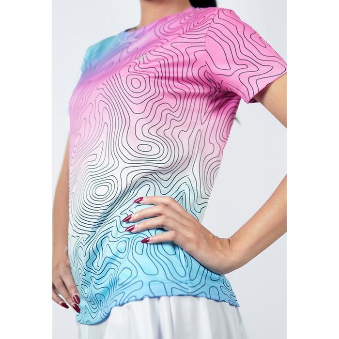 Kaos Olahraga Dry Fit Wanita - Trijee Madalena II / Women Short Sleeve (White Contour)
