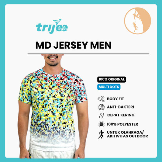 Kaos Olahraga Pria - Trijee MD Jersey Men (Multi Dots)