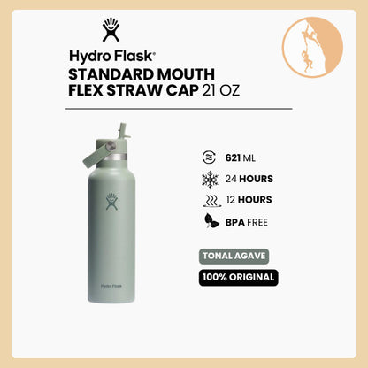 Hydro Flask Standard Mouth Flex Straw Cap 21oz/621ml - TONAL AGAVE