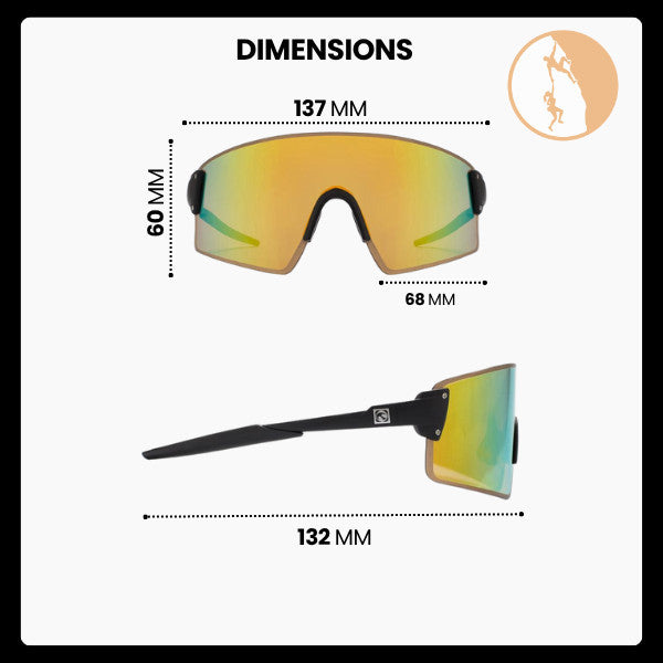 Mundaka Optic AI1 (Orange / CX Full Revo) - Eyewear/Sunglasses/Kacamata Sport