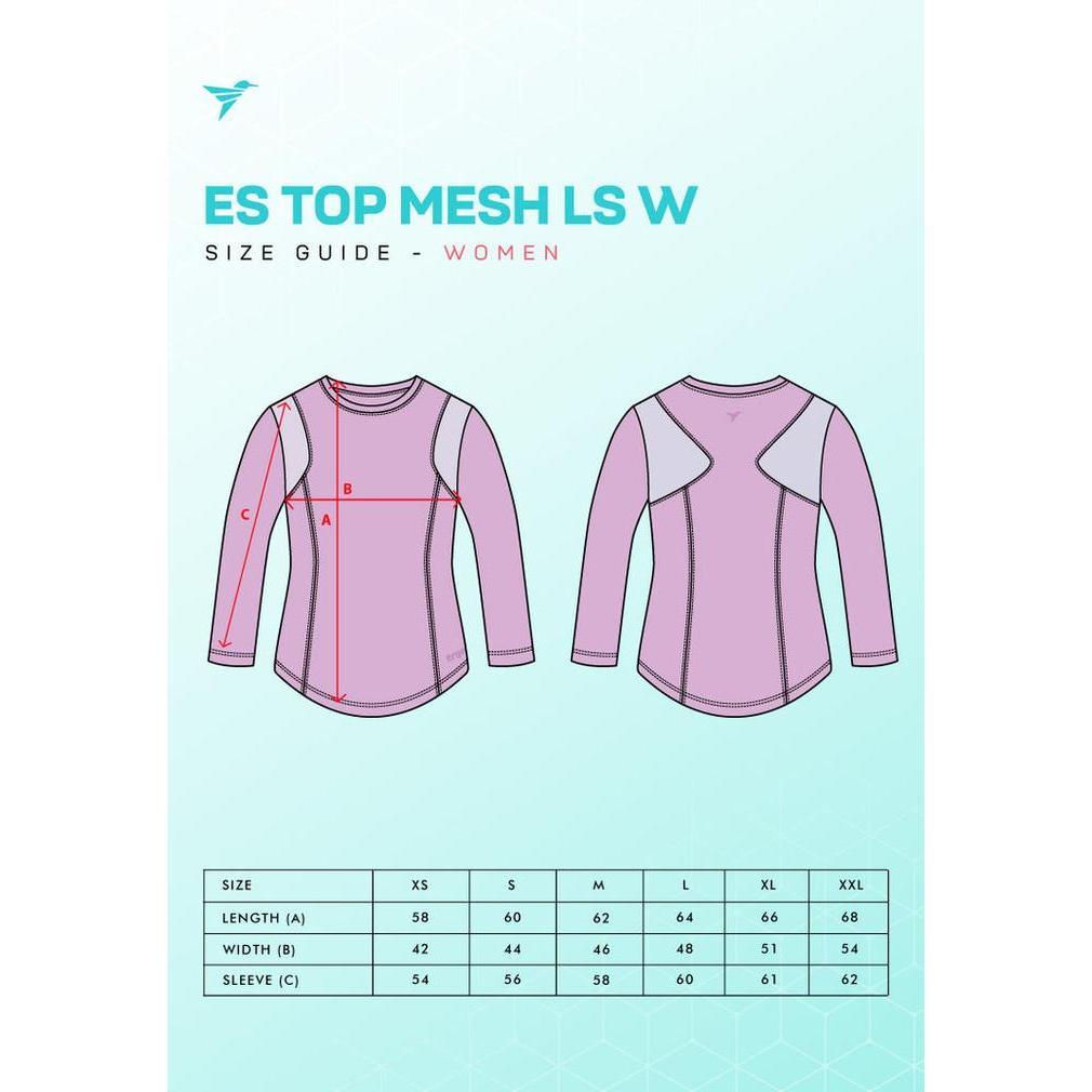 Trijee ES Top Mesh Women Long Sleeve - Jersey Quick Dry Fit Wanita
