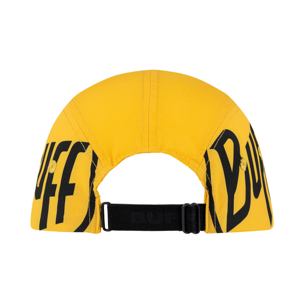 Buff 5 Panel Go Cap Logo Yellow - Topi Lari/Trail Running