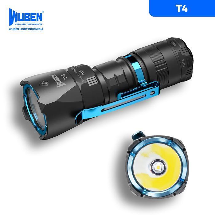 Wuben T4 Portable Tactical Flashlight Senter - 850 Lumens 401 Meters