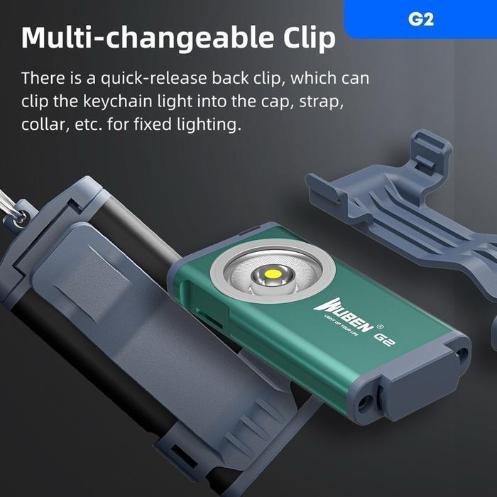Wuben G2 Multi-functional Mini EDC LED Keychain Flashlight Senter