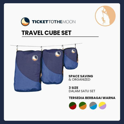 Travel Cube Set Ticket To The Moon | Tas Perjalanan Ringan & Tahan Lama | Ticket To The Moon Travel Cube Set