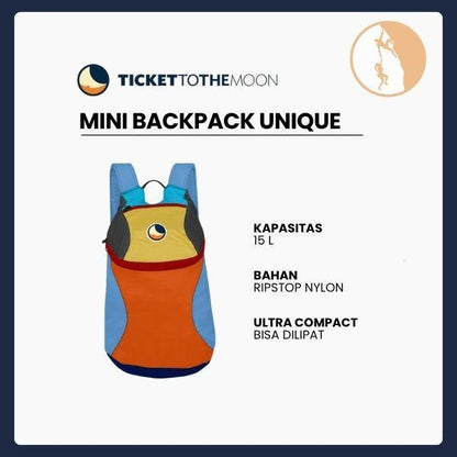 Ransel Ringan & Tahan Lama untuk Travel & Outdoor | Ticket To The Moon Mini Backpack Unique Edition (15 L)