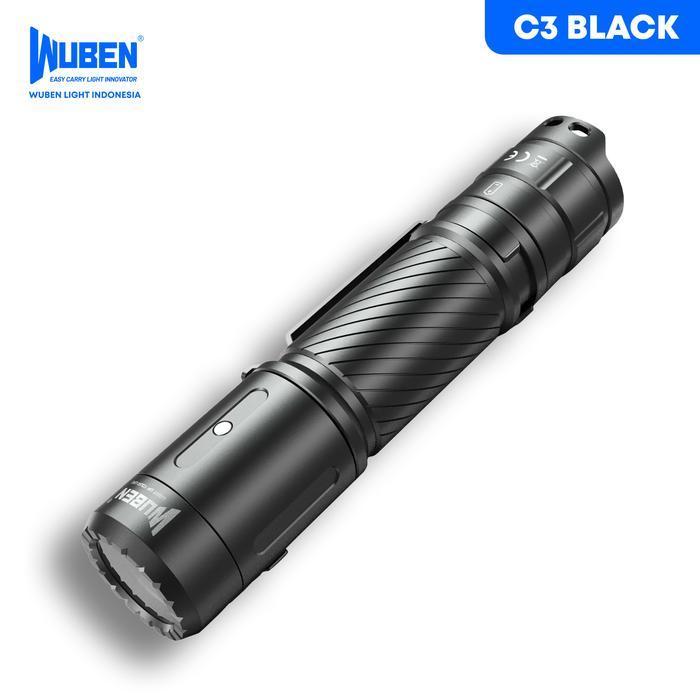 Wuben C3 Compact Flashlight Senter - 1200 Lumen 179 Meters