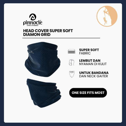 Aksesoris Kepala Pinnacle | Head Cover – Super Soft Diamond Grid | Pelindung Kepala Outdoor