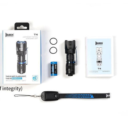 Wuben T4 Portable Tactical Flashlight Senter - 850 Lumens 401 Meters