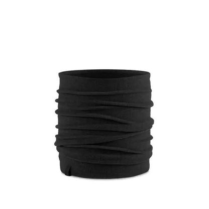 Buff Merino Fleece Neck Warmer Solid Black