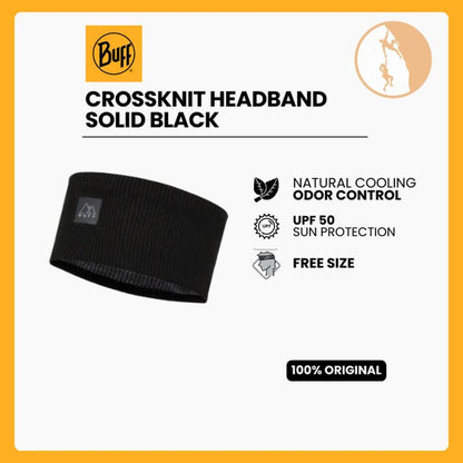 Buff CrossKnit Headband Solid Black